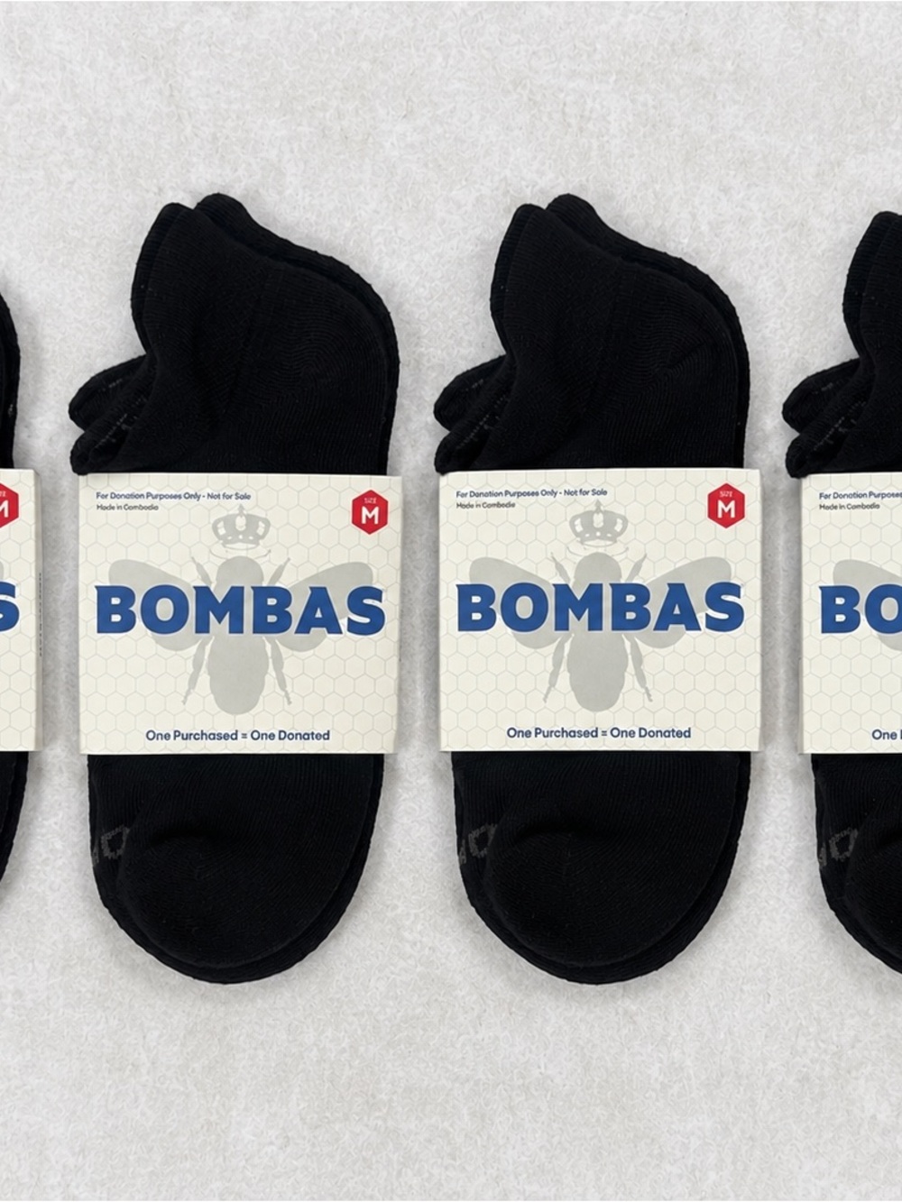 Bombas 4pack. medium. Unisex Low-Cut Athletic No-Show Socks. NWT